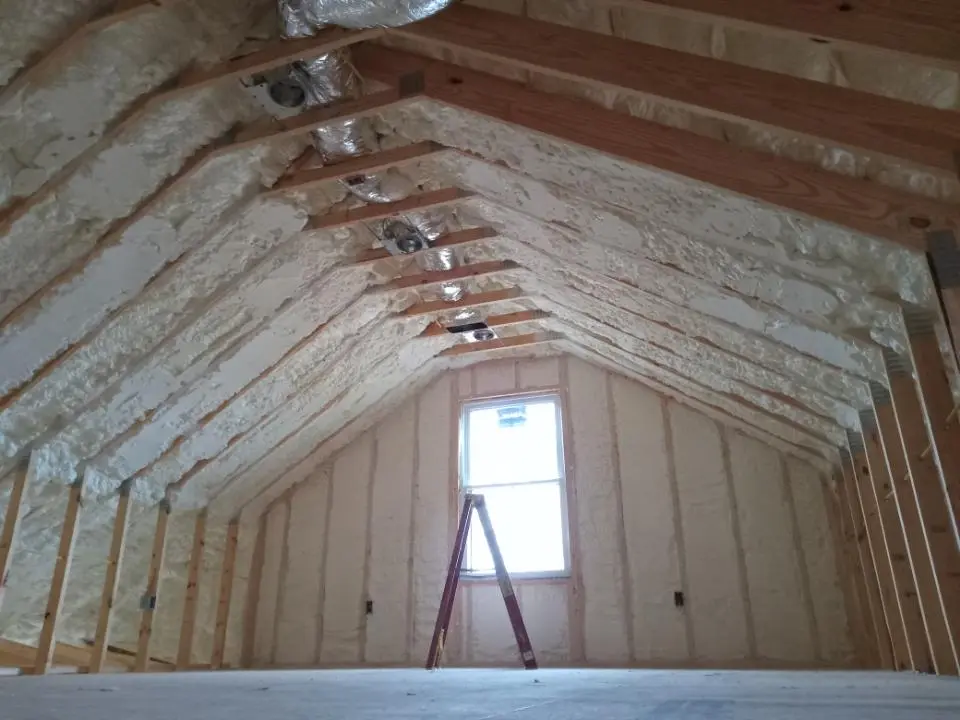 Spray foam roofing application for Crawl Space Insulation project in Nixa